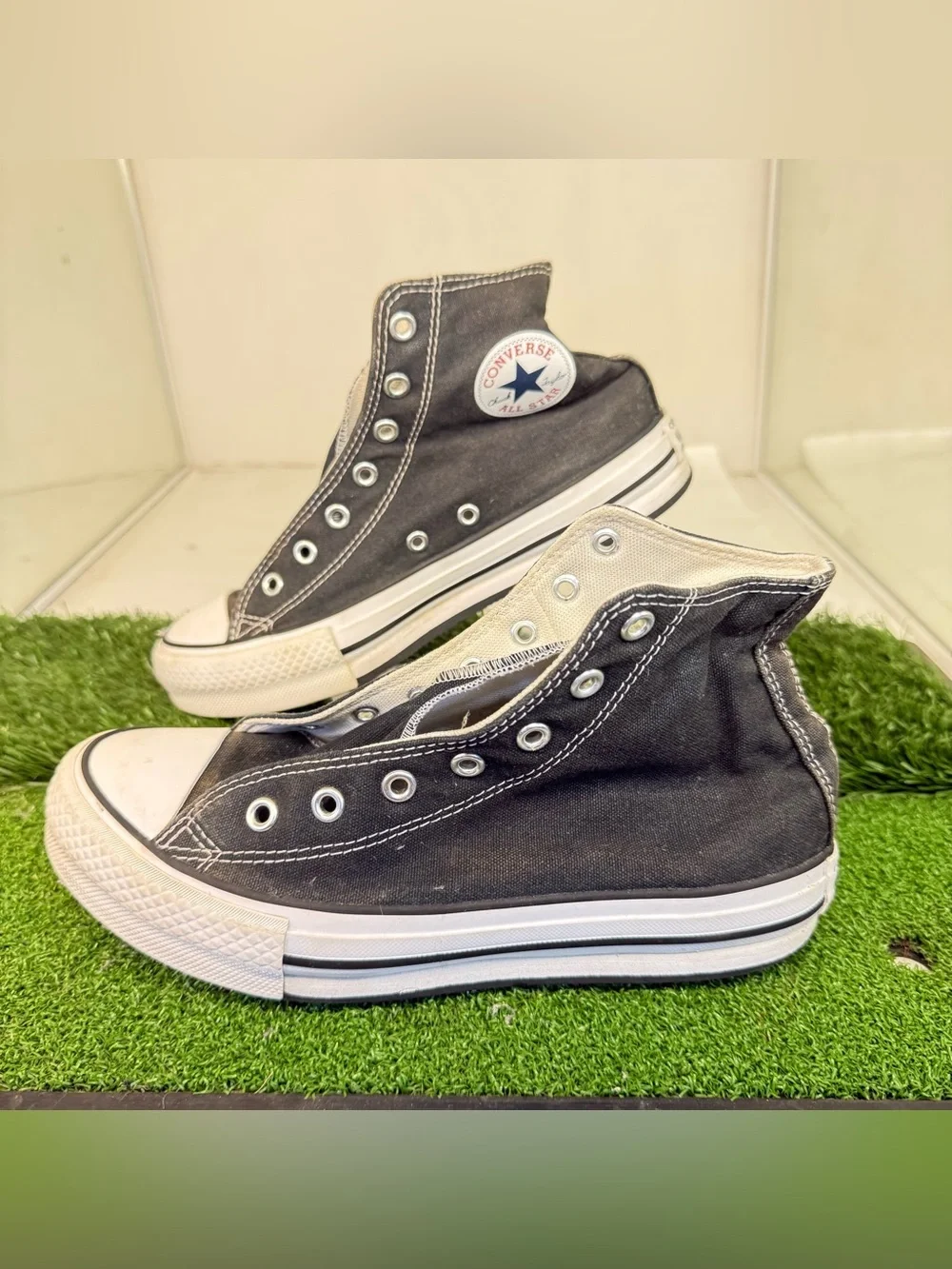 Converse High Top Sneakers - Black with White Trim